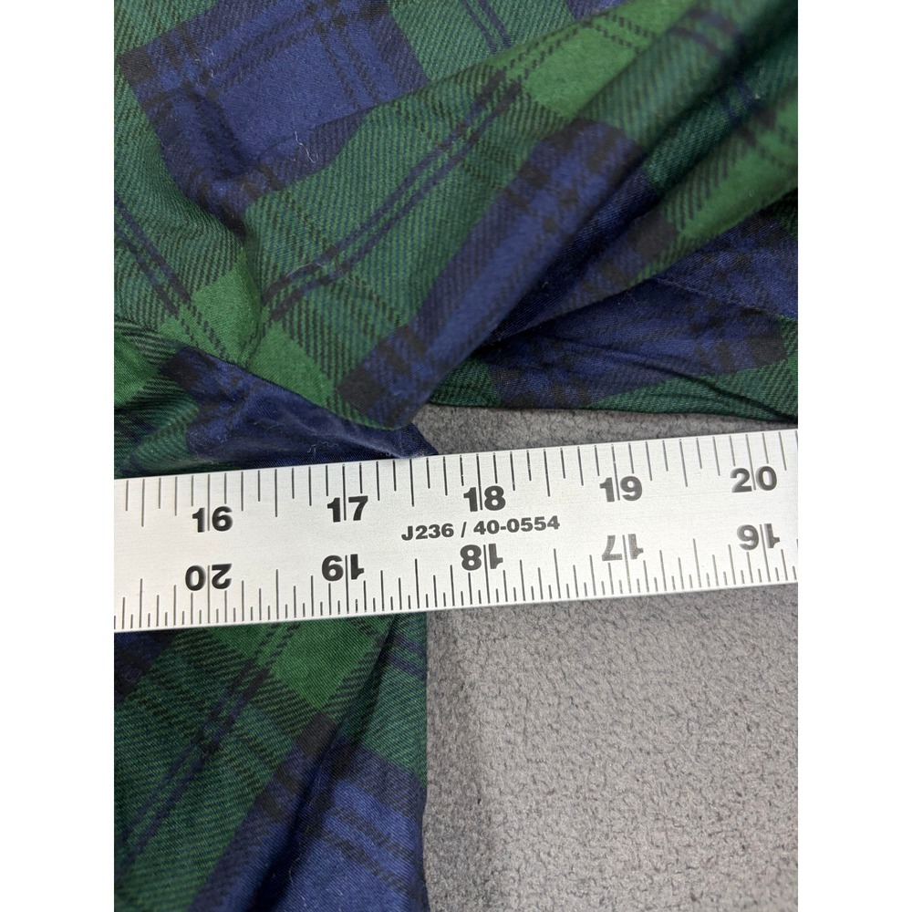 Old Navy Peplum Top Women M Green Blue Plaid Puff Sleeve Smocked Back Cotton New - Picture 4 of 6